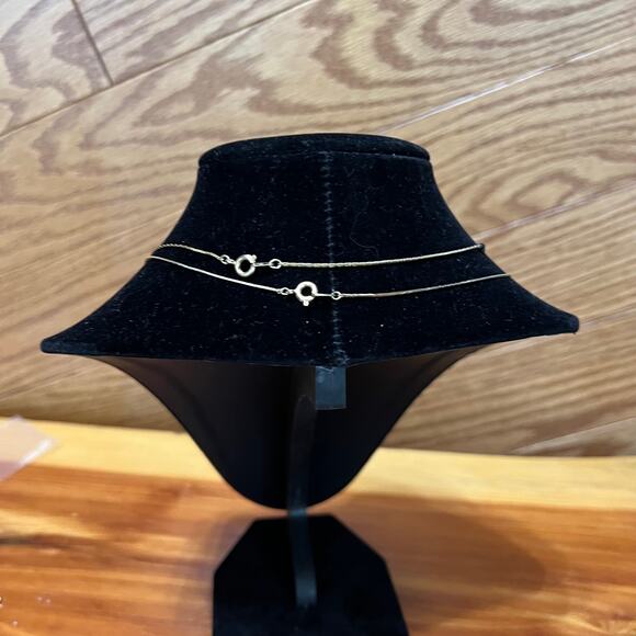 Vintage Set Layering Necklaces Chocker Dainty Chain Rice Beads White Black Korea - Picture 5 of 10